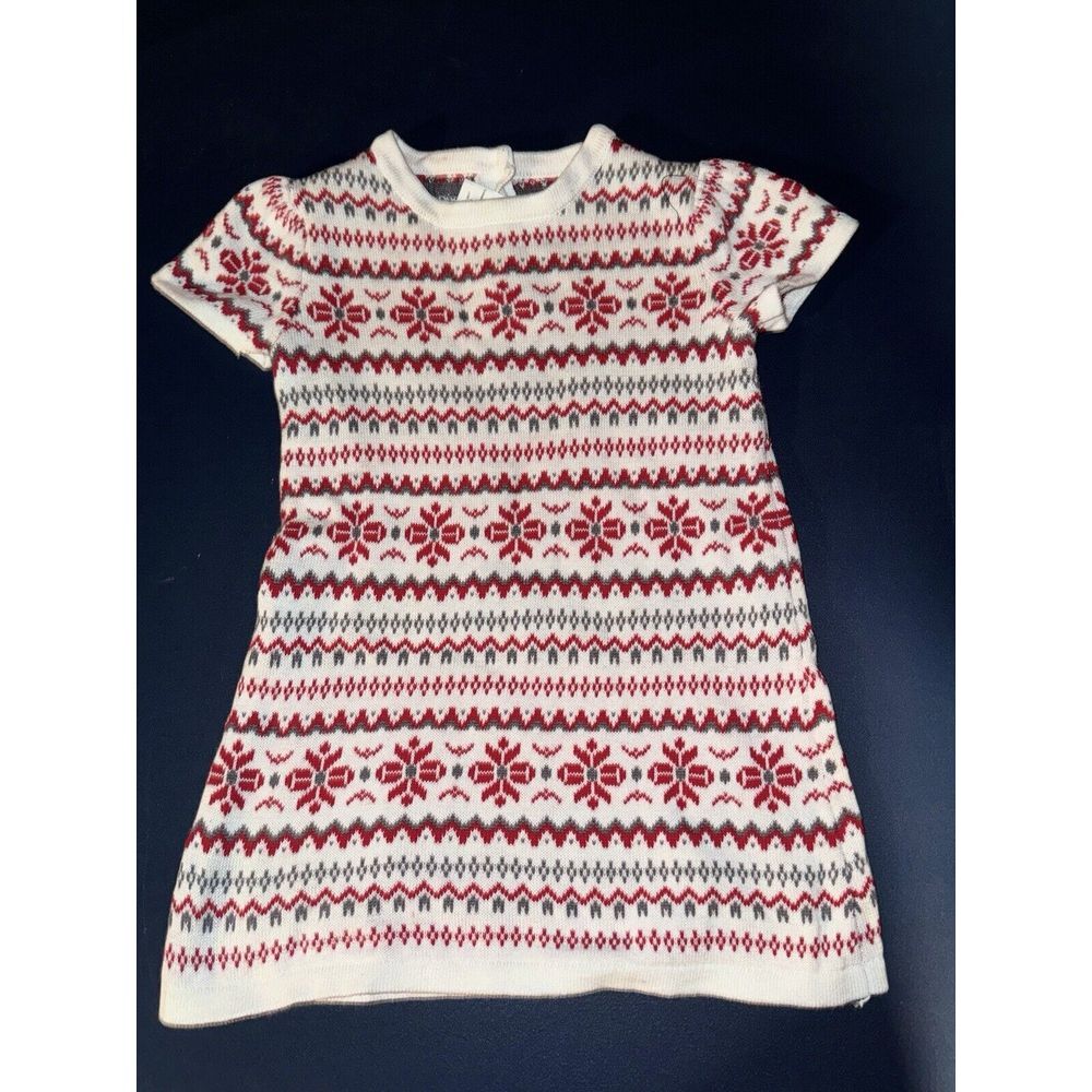 Gymboree Baby Christmas Sweater Dress Size 12-18 Months